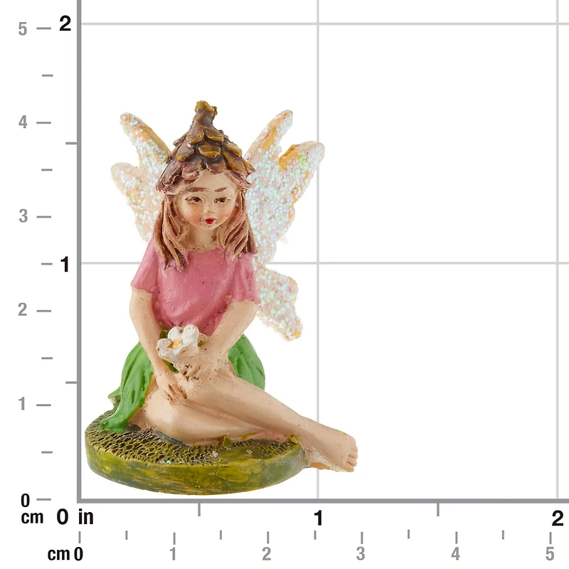 Miniature Pixie Sitting with Flower by Make Market®