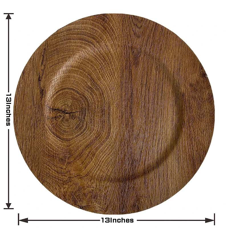 13" Faux Wood Charger Plate by Celebrate It™