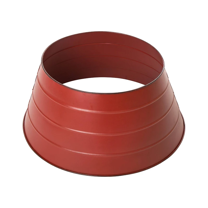 Glitzhome 22" Red Metal Tree Collar
