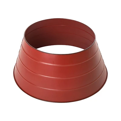 Glitzhome 22" Red Metal Tree Collar