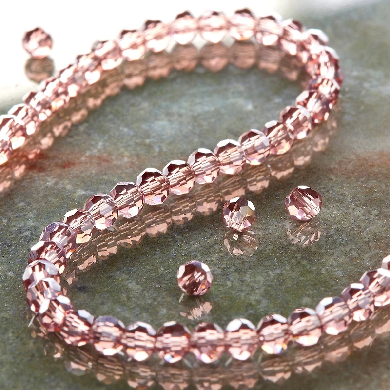 Amethyst Faceted Glass Round Beads, 3mm by Bead Landing™