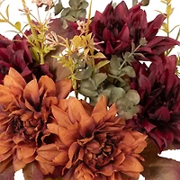 15" Burgundy & Orange Dahlia & Maple Mixed Bush by Ashland®