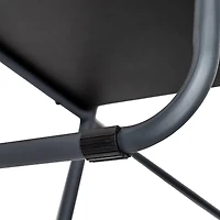 Honey Can Do Black/Natural Freestanding Metal Clothing Rack with Wood Shelves