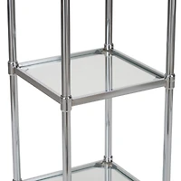 Organize It All Free Standing 4-Tier Glass Shelf Tower 