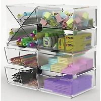 Deflecto® Stackable X-Divided Storage Organizer