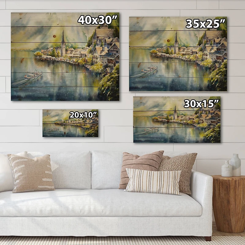 Designart - Mountain Village By The River In Austria