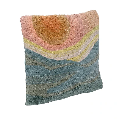 Hello Honey® 20" x 20" Multicolor Abstract Cotton Blend Tufted Pillow