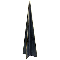 15" Blue & Gold Triangular Christmas Tree Tabletop Décor