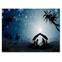 Designart - Christmas Nativity Scene with Three Wise Men
