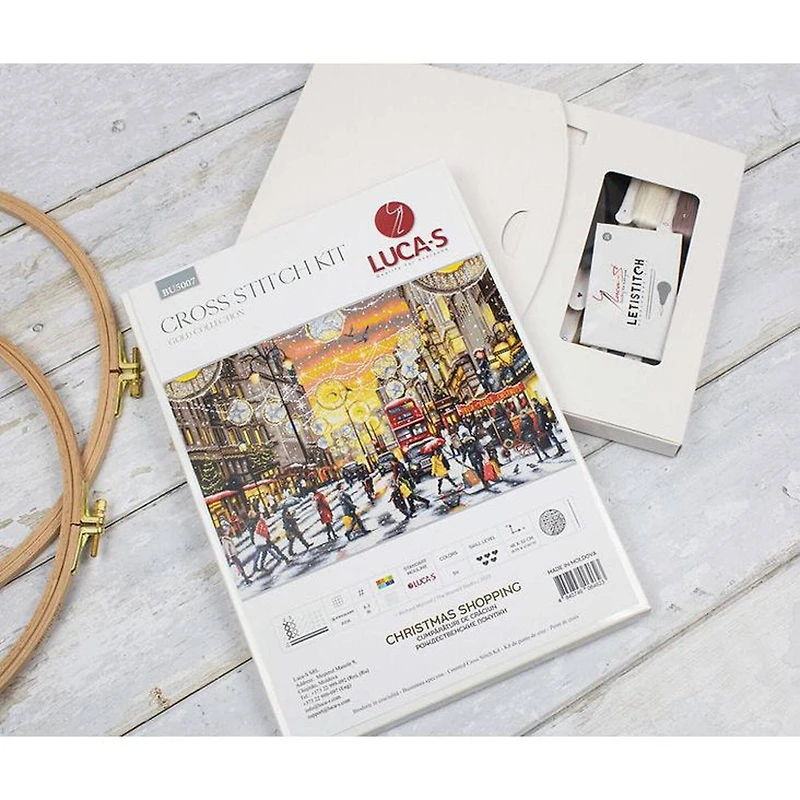 Luca-S Christmas Shopping Counted Cross Stitch Kit