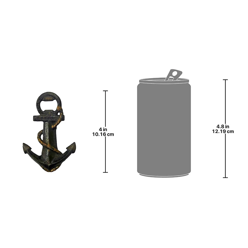 Design Toscano 4" Anchors Aweigh Cast Iron Bottle Opener