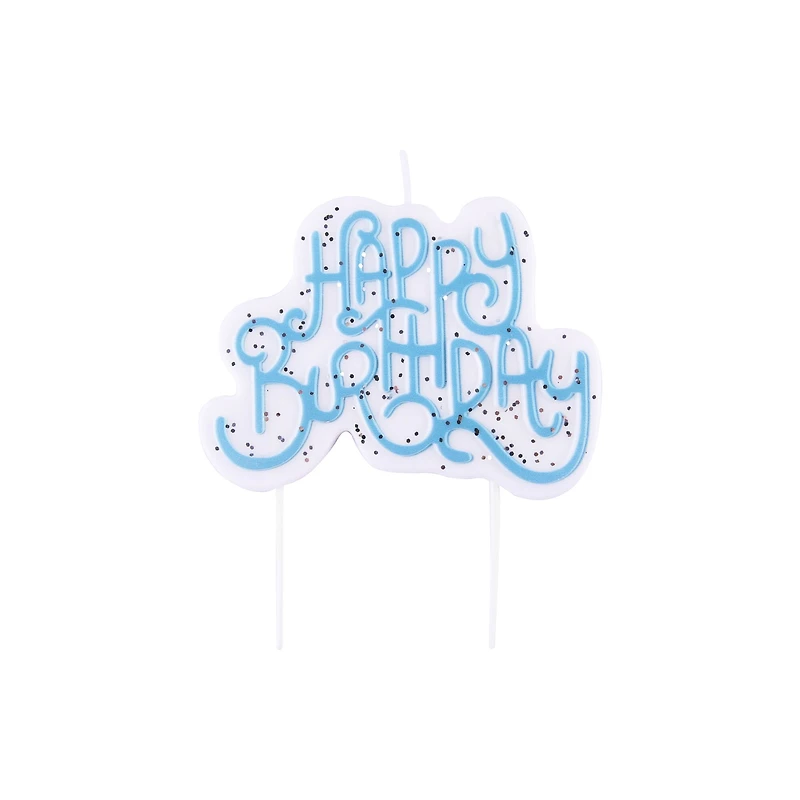 PME Party® Blue Happy Birthday Candle