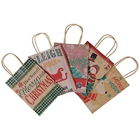 Pack of 15 Assorted Medium Christmas Gift Bags with Handle