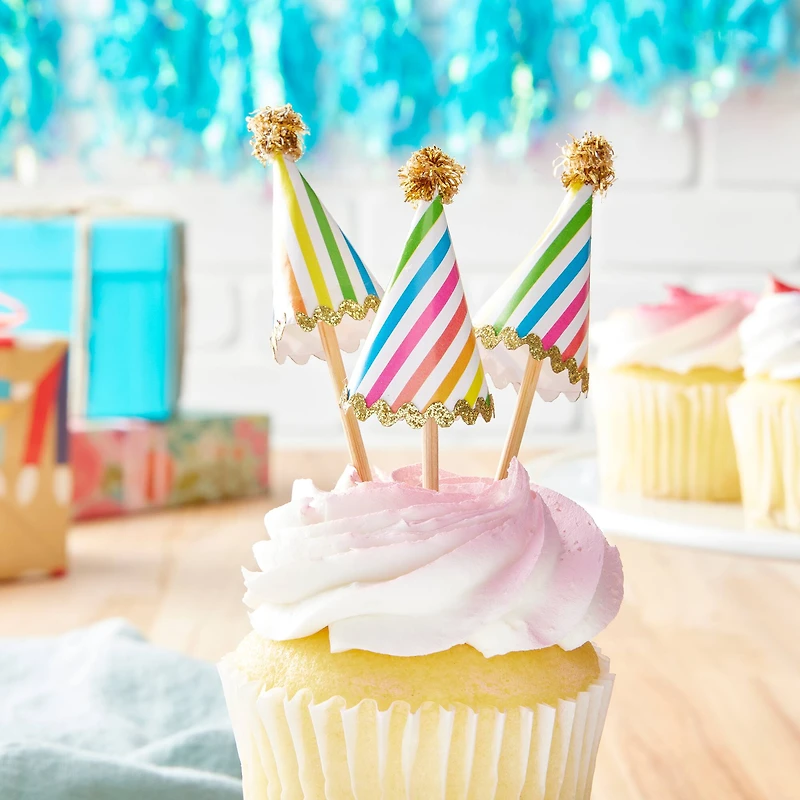 Bakeware Party Hat Treat Toppers by Celebrate It®