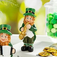 Glitzhome® 5" St. Patrick's Leprechaun Musicians Table Décor Set