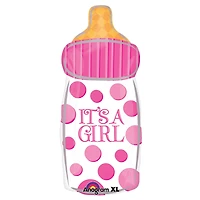 23" Girl Baby Bottle Foil Balloon