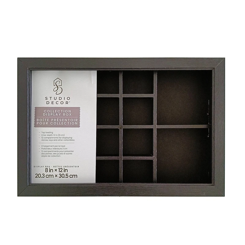 8" x 12" Black Collection Display Box by Studio Décor®
