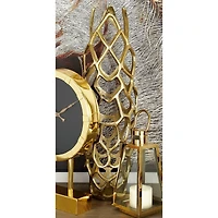 27" Gold Aluminum Contemporary Vase