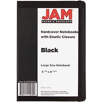 JAM Paper Large Hardcover Notebook with Elastic Band