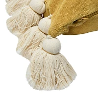 Hello Honey® Yellow Chenille Throw Pillow with Tassels