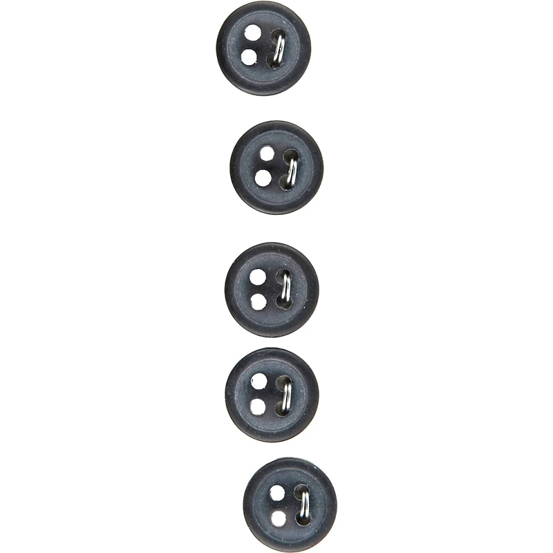 LaMode 3/8" Black 4-Hole Buttons, 5ct.
