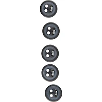 LaMode 3/8" Black 4-Hole Buttons, 5ct.