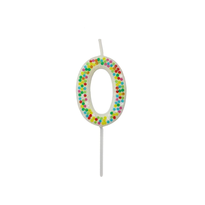 Confetti Number Birthday Candle by Celebrate It