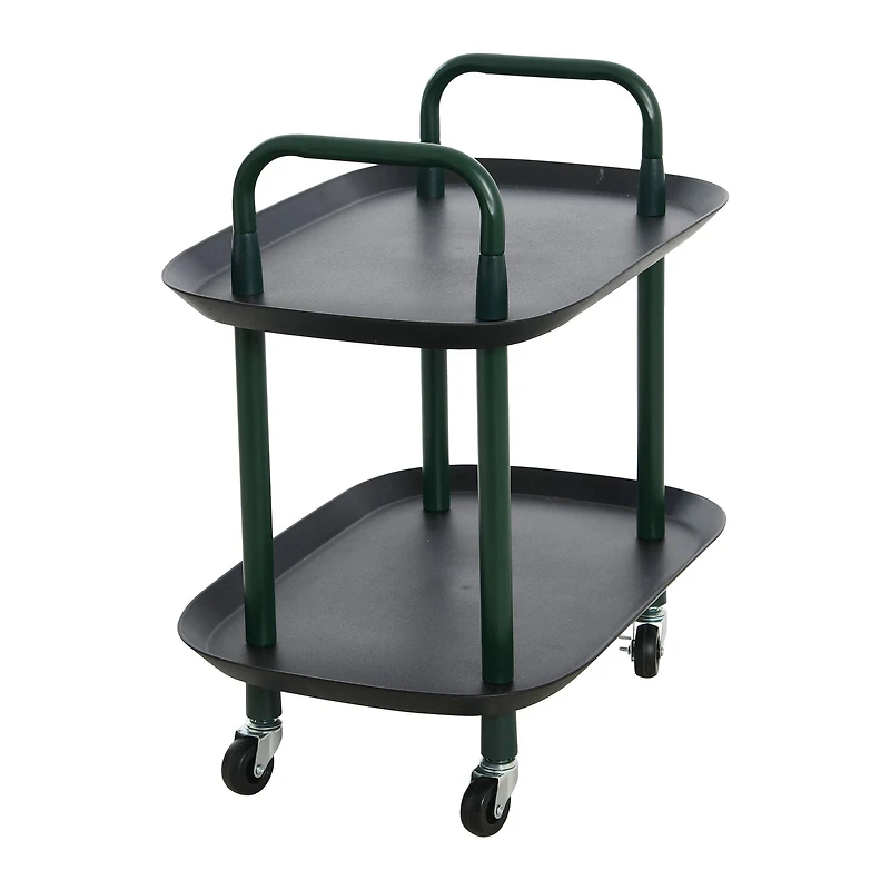 Hello Honey® Main + Mesa™ -Tier Modern Plastic and Metal Trolley