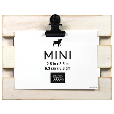 Natural Slatted Mini Clip Frame by Studio Décor®