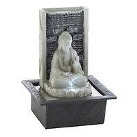 11.5" Buddha Cascading LED Tabletop Fountain