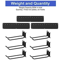 NEX™ 16.5" Black 6-Hook Garage Tool Wall Rack