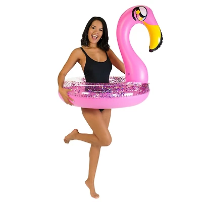 PoolCandy 36" Glitter Flamingo Pool Tube