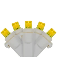 LED Wide Angle Christmas Lights - Yellow - 33' White Wire - 100 ct