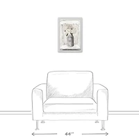 Farmhouse Hydrangeas White Framed Canvas