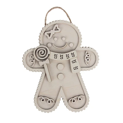 6" Gingerbread Plaque DIY Wood Décor Kit by Make Market®