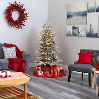 5.5ft. Pre-Lit Manchester Spruce Artificial Christmas Tree, Clear LED Lights