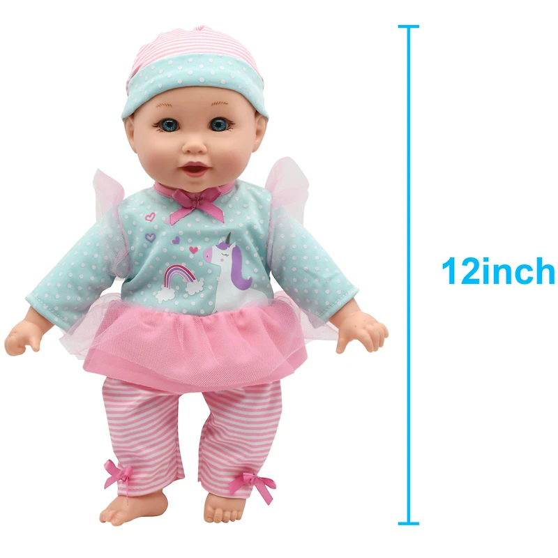 Little Darlings 2 In 1 Cradle N Carrier With 12" Doll