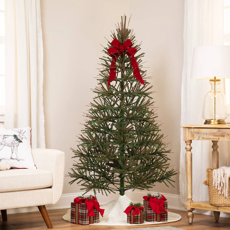 6ft. Unlit Two-Tone Warsaw Twig Artificial Christmas Tree with Stand