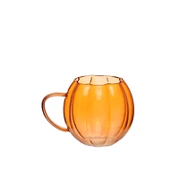 11.8oz. Orange Pumpkin Shape Glass Mug by Ashland®
