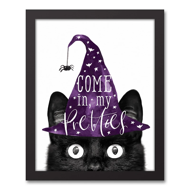 Come in my Pretties 11" x 14" Black Framed Canvas