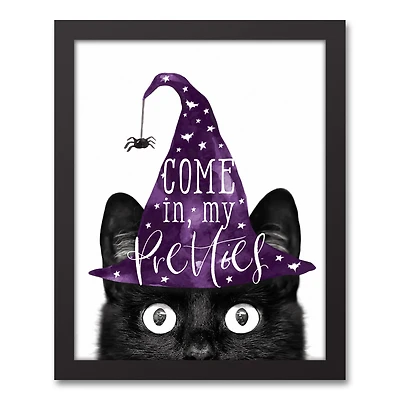 Come in my Pretties 11" x 14" Black Framed Canvas