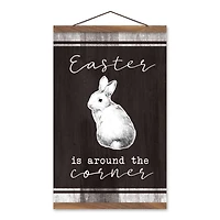 Easter Around The Corner 12" x 18" Teak Hanging Canvas