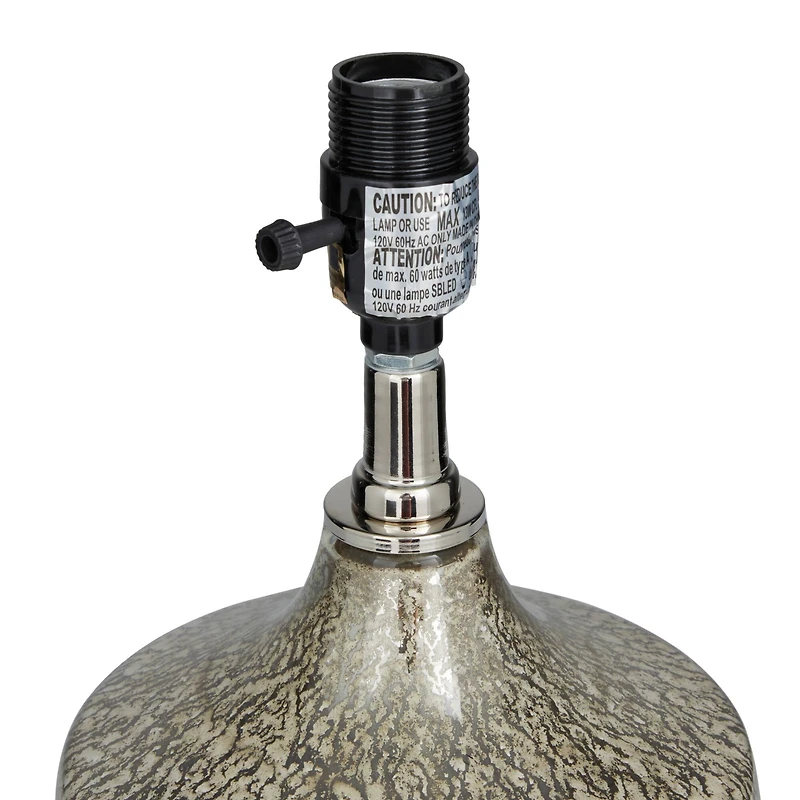 Champagne Linen Transitional Table Lamp, 21" x 13" x 13"