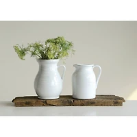 Hello Honey® 8.25" White Terracotta Pitcher