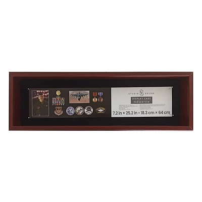 7.25" x 25.25" Mahogany Memorial Display Case by Studio Décor®