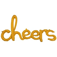 40" Gold Cheers Script Phrase Foil Balloon