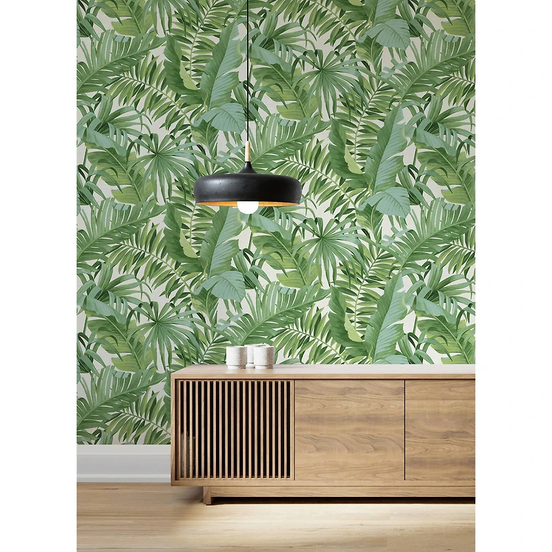 Katie Hunt Green Tropical Palm Leaf Wall Mural