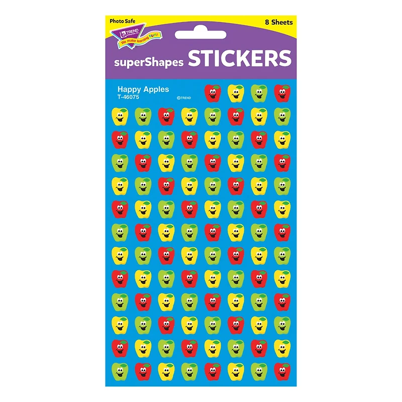 Trend Enterprises® Happy Apples superShapes® Stickers, 800ct.