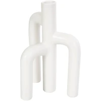 CosmoLiving by Cosmopolitan 10" Black & White Ceramic Abstract 3-Arch Vase Set