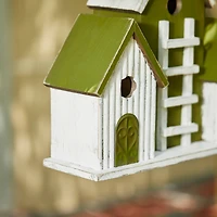Glitzhome® 14.75" Distressed Wood Villa Birdhouse with 3D Ladder